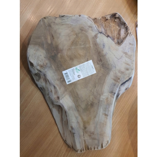 TACA DESKA OZDOBNA NATURALNE DREWNO TEKOWE DEKORACJA 33 x 3cm NIEREGULARNA