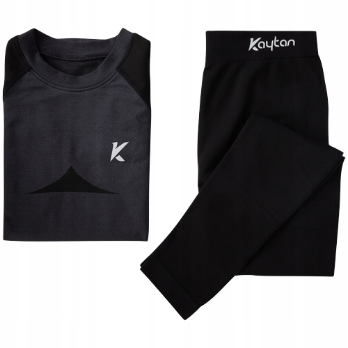 Komplet bielizny termicznej firma KAYTAN THERMO SET KIDS czarny r. 134-140