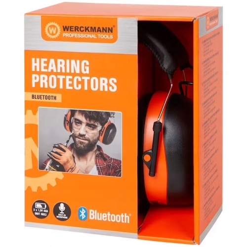 SŁUCHAWKI OCHRONNE BEZPRZEWODOWE WBUDOWANY BLUETOOTH + MIKROFON WERCKMANN