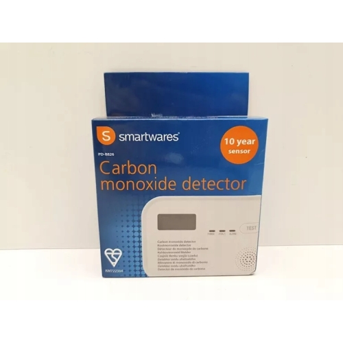 CZUJNIK CZADU TLENKU WĘGLA SMARTWARES PD-8826 SYRENA ALARMOWA BEZPRZEWODOWY