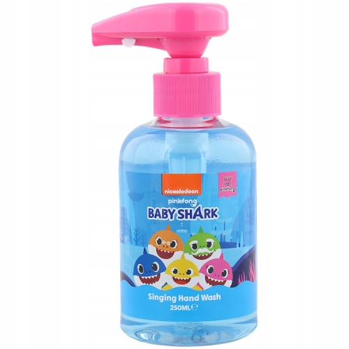 MYDŁO W PŁYNIE GRAJĄCE DLA DZIECI BABY SHARK 250ML O ZAPACHU GUMY BALONOWEJ