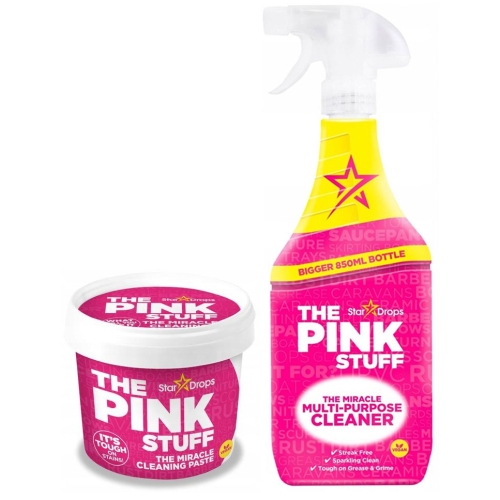 PASTA CZYSZCZĄCA 850g + DUŻY PŁYN CZYSZCZĄCY CLEANER 850ML THE PINK STUFF
