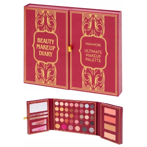 PALETA DO MAKIJAŻU RÓŻE CIENIE KREDKI LUSTERKO 48 elementów Max & More GIFT