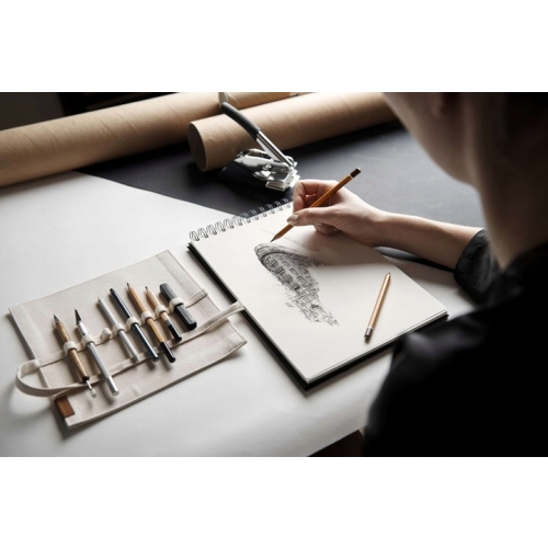 ZESTAW OŁÓWKÓW DO SZKICOWANIA RYSOWANIA 17W1 PROFESJONALNY BLOK + ETUI