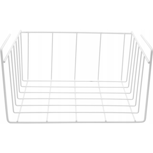 KOSZ KOSZYK METALOWY PODWIESZANY ORGANIZER POD PÓŁKĘ 30x26x14cm SZARY 2 szt