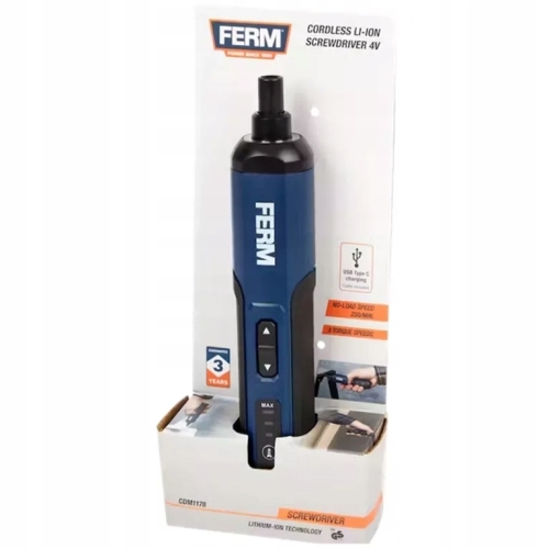 Wkrętarka magnetyczne końcówki Ferm zasilanie akumulatorowe 4V USB CDM1188