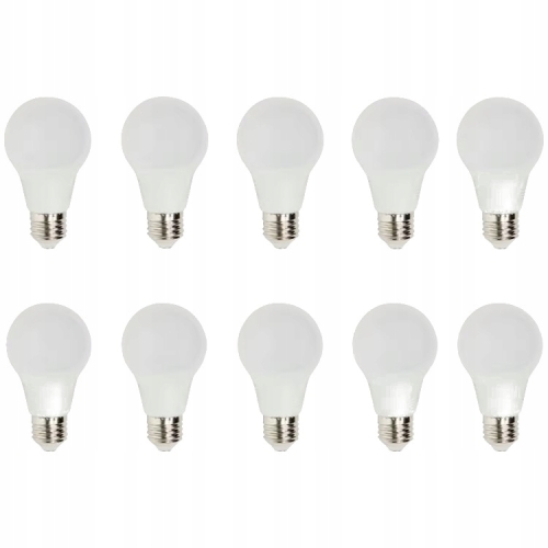 Żarówki LED LSC E27 ciepła biel 10 sztuk 806lm 3000k salon sypialnia