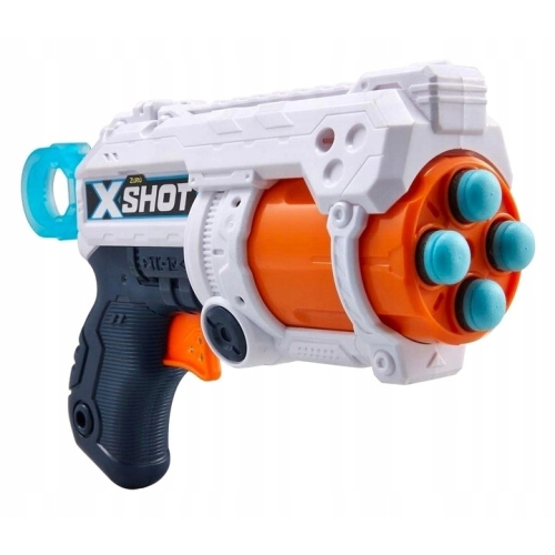 PISTOLET ZURU X-SHOT FURY 4 NA STRZAŁKI RZUTKI PIANKOWE 27 m 16 STRZAŁEK