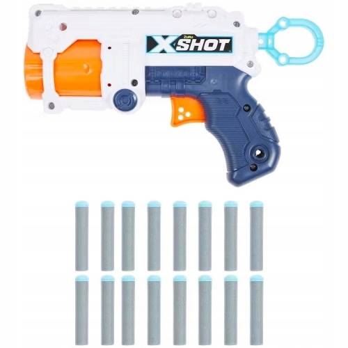 PISTOLET ZURU X-SHOT FURY 4 NA STRZAŁKI RZUTKI PIANKOWE 27 m 16 STRZAŁEK