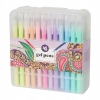 Długopisy żelowe kolorowe ETUI Neon Glitter Pastelowe Metaliczne 48 sztuk