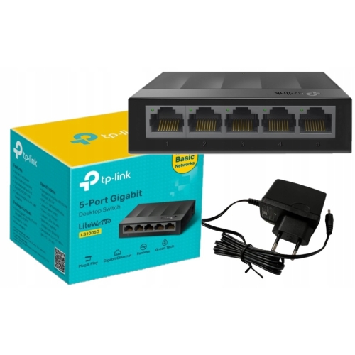 ENERGOOSZCZĘDNY SWITCH TP-LINK LS1005G ROZDZIELACZ LAN 5 port 5x1GBit 1GB