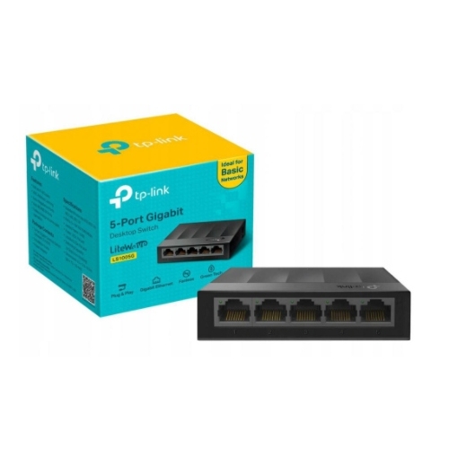 ENERGOOSZCZĘDNY SWITCH TP-LINK LS1005G ROZDZIELACZ LAN 5 port 5x1GBit 1GB