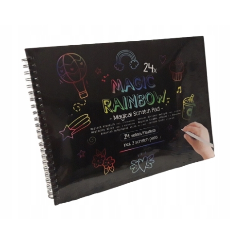 Wydrapywanka Blok A4 24 kartki zdrapka Holographic