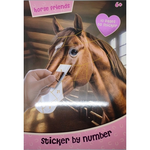 WYKLEJANIE PO NUMERACH NAKLEJKI LOVE HORSE FRIENDS SUPER KONIE DLA DZIECI