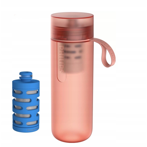 BUTELKA FILTRUJĄCA WRAZ Z FILTREM PHILIPS GoZero Hydration w kolorze PINK