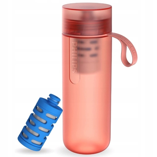 BUTELKA FILTRUJĄCA WRAZ Z FILTREM PHILIPS GoZero Hydration w kolorze PINK