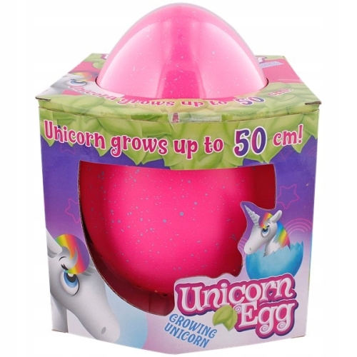 WYKLUWAJĄCE SIE JAJO JEDNOROŻEC KOLOR RÓŻOWY DUŻE 50 CM PO WYKLUCIU PINK
