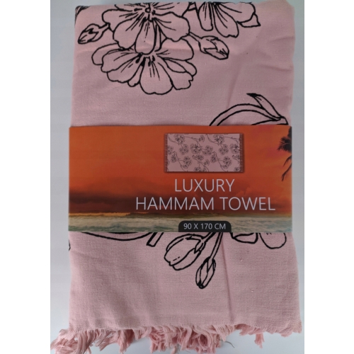 RĘCZNIK PLAŻOWY HAMMAM 90 x 170 cm BAWEŁNIANY MIĘKKA BAWEŁNA KOMFORTOWY