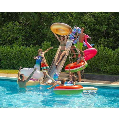 DMUCHANE KOŁO KÓŁKO DO PŁYWANIA NA PLAŻĘ BASEN 92 x 82 x 90 cm BIAŁA LAMA