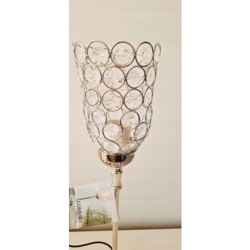 Lampa stołowa z osłoną z koralików Lumero Glamour