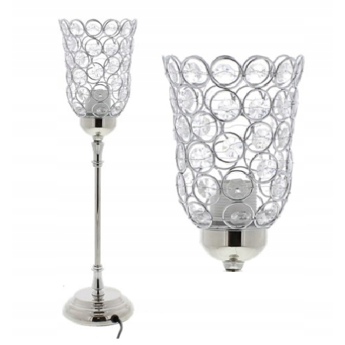 Lampa stołowa z osłoną z koralików Lumero Glamour