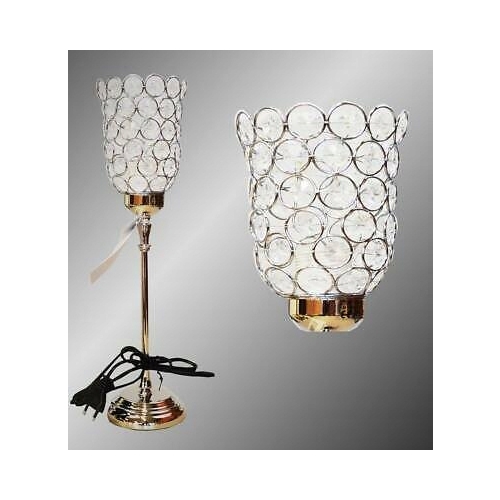 Lampa stołowa z osłoną z koralików Lumero Glamour