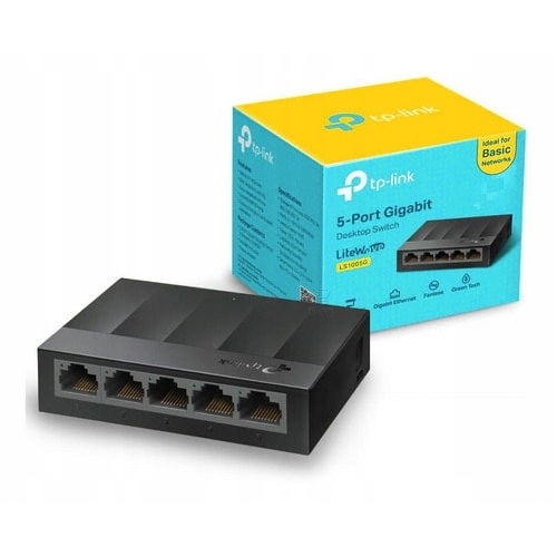 ENERGOOSZCZĘDNY SWITCH Tp-Link LS1005G 5x1GBit 1GB + zasilacz SZYBKI YAPPI