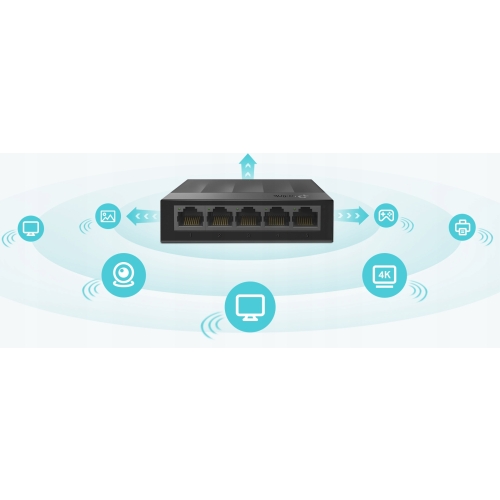 ENERGOOSZCZĘDNY SWITCH Tp-Link LS1005G 5x1GBit 1GB + zasilacz SZYBKI YAPPI