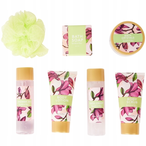Zestaw podarunkowy Sandalwood Rose Magnolia kosmetyki S P A Mydło Myjka żel