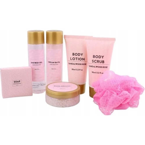Zestaw podarunkowy Sandalwood Rose Magnolia kosmetyki S P A Mydło Myjka żel