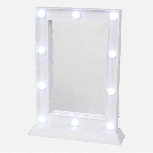 Lusterko z oświetleniem 10 LED Lights na stylowej podstawie 25 x 6,5 x 33cm