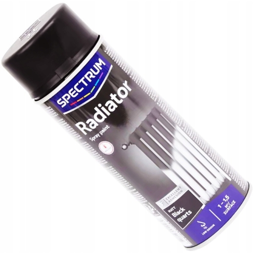 FARBA AKRYLOWA SZYBKOSCHNĄCA DO GRZEJNIKÓW KALORYFERÓW SPRAY MATOWA CZARNA