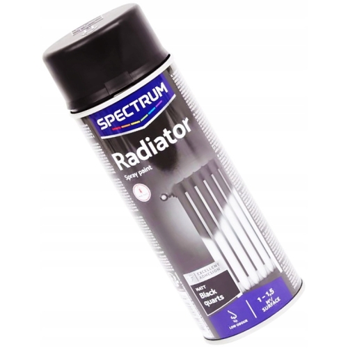 FARBA AKRYLOWA SZYBKOSCHNĄCA DO GRZEJNIKÓW KALORYFERÓW SPRAY MATOWA CZARNA