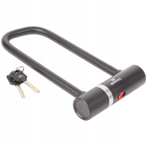 PROFESJONALNA BLOKADA DO ROWERU MOTOCYKLA PANENTOWA U-LOCK MOCNA 140x280mm