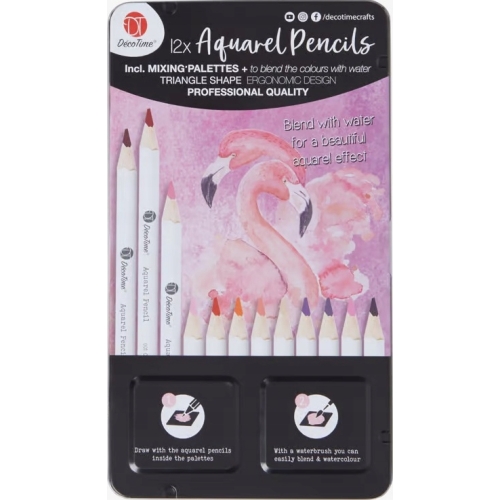 Kredki akwarelowe profesjonalne wodne zestaw 36 szt w metalowej puszce