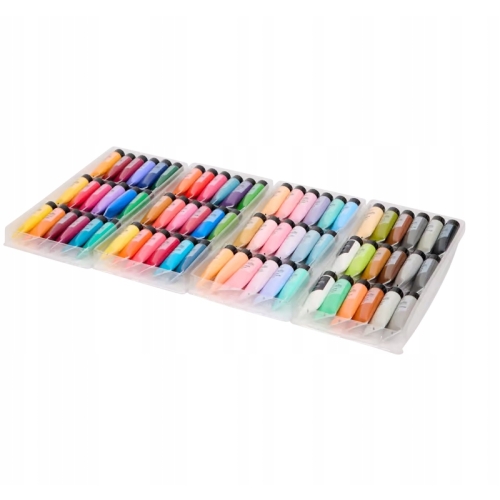 FARBY AKRYLOWE DUŻY ZESTAW KOLORY PODSTAWOWE I PASTELOWE 72 SZTUKI x 20ml