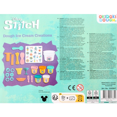 CIASTOLINA STITCH DESER LODOWY LODY 5 TUBEK CIASTOLINY + AKCESORIA NAKLEJKI