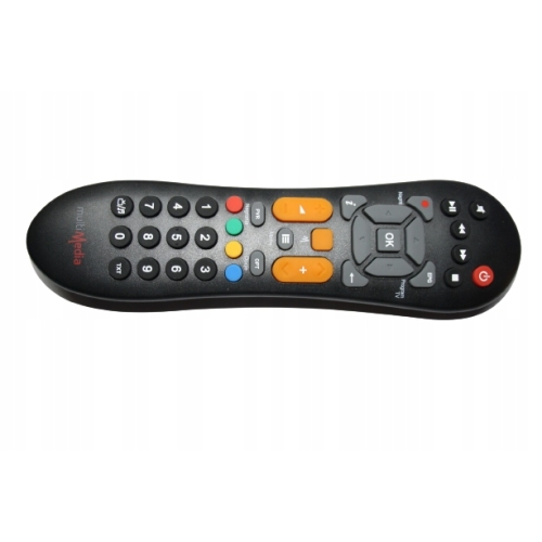 Oryginalny Pilot Kablówka Multimedia Polska IPS3000 czarny Logo MULTIMEDIA