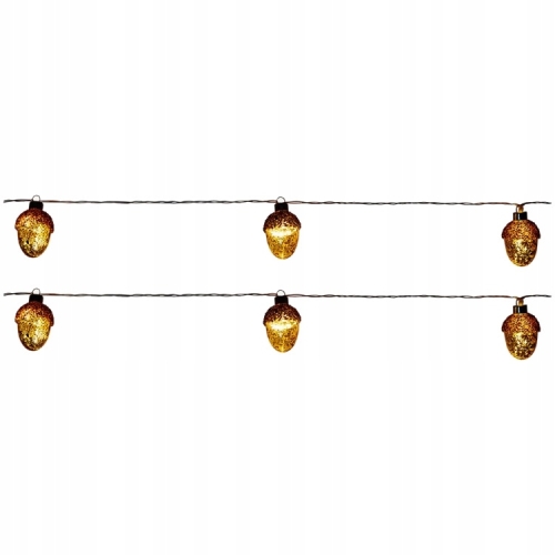 ŻOŁĘDZIE 10 X LED GIRLANDA DEKORACYJNA SUPER DŁUGA 320 cm JESIEŃ HALLOWEN