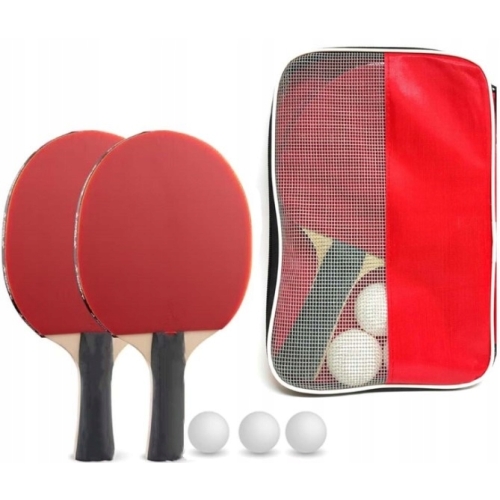 Rakietka Paletka do tenisa stołowego Ping Pong 2 rakietki 3 piłeczki Zestaw