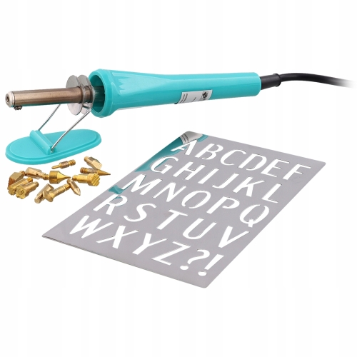 LUTOWNICA WYPALARKA GRZAŁKOWA DO DREWNA GRAWER 30W 220-240V+12 SZABLONÓW