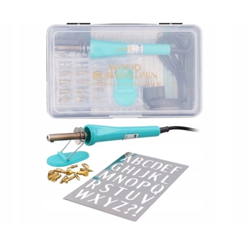 LUTOWNICA WYPALARKA GRZAŁKOWA DO DREWNA GRAWER 30W 220-240V+12 SZABLONÓW