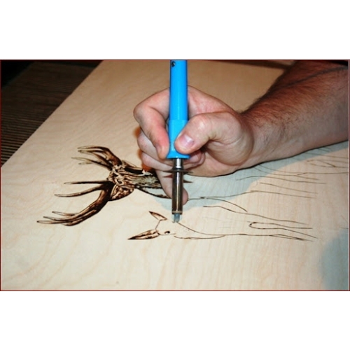 LUTOWNICA WYPALARKA GRZAŁKOWA DO DREWNA GRAWER 30W 220-240V+12 SZABLONÓW