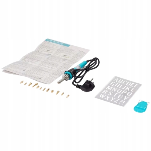 LUTOWNICA WYPALARKA GRZAŁKOWA DO DREWNA GRAWER 30W 220-240V+12 SZABLONÓW