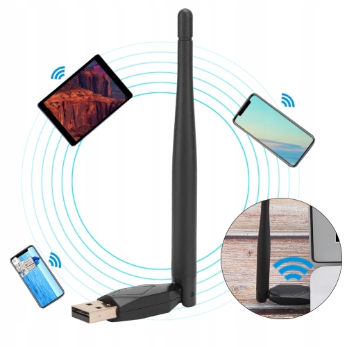 ANTENA ADAPTER WiFi USB DO DEKODERA TUNERA LTC ITP ZGEMMA ENIGMA2 VU MT7601