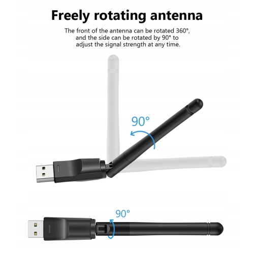 ANTENA ADAPTER WiFi USB DO DEKODERA TUNERA LTC ITP ZGEMMA ENIGMA2 VU MT7601