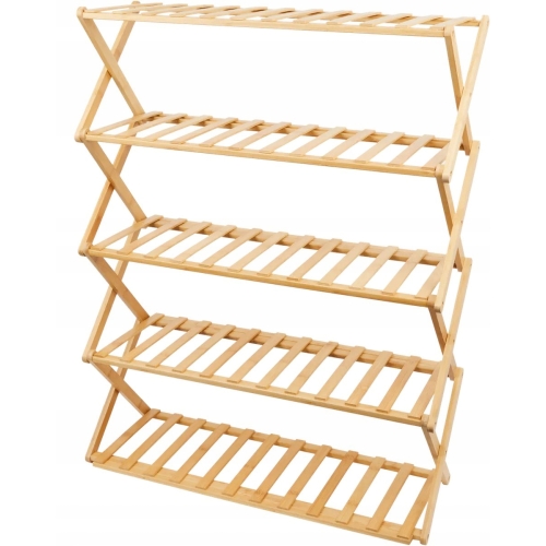 Bambusowa szafka stojak na buty Półka na doniczki 5 poziomowy 89 cm x 67 cm
