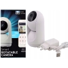 KAMERA OBROTOWA WEWNĘTRZNA WIFI FULL HD NIANIA ELEKTRONICZNA MICRO-SD BIAŁA