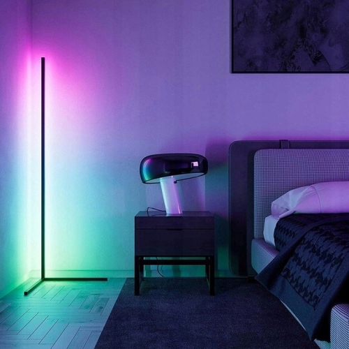 Lampa narożna LED Grundig RGB music sensor + pilot energooszczędna wysoka
