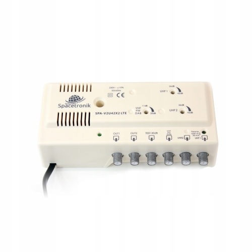 WZMACNIACZ SPACETRONIK SPA-V2U42X2 LTE analogowy+cyfrowy TV/FM 470-790MHZ